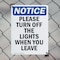 Signmission Please Turn Off The Lights When, 18 in W x Rectangle, Plastic OS-2PACK-NS-P-1824-V-17606 - alternate 2
